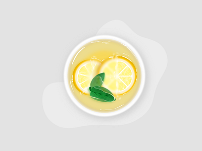 Lemon tea illustration in Procreat 🍵