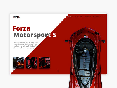 Forza 80 20 abovefold brand car frontend development game red red car sports car ui ui ux designer user experience user interface user interface design website ui webui