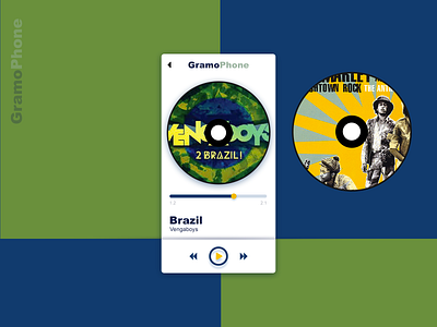 Gramophone:Music App application dark gramophone green mobileapp music music app ui