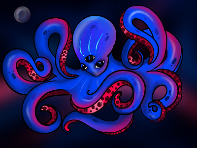 Octopus - 2nd Procreate Illustration 2nd adobe animation app art blue branding character concept design designs flat icon illustration illustrator logo minimal octopus procreate