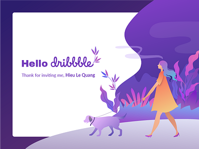 Hello Dribbble debuts flat graphic illustration illustrator ui vector