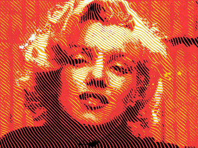 Monroe art text effect filter portrait design print