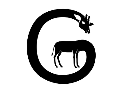 Giraffe, letter G for 36 days of type 36daysoftype amadine art design giraffe icon icons illustration letter lettering art logo type vector