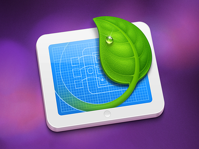 Leaf blueprint drop icon leaf mac