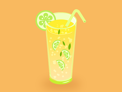 honey Lemon Tea fruit honey illustration lemon tea