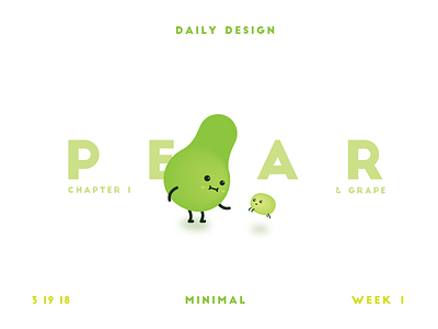 Pear & Grape | Daily Design | TGZ grape illustration lost minimal pear story