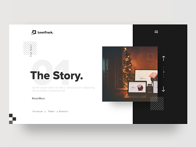Gallery Page Exploration | LeanTrack | TGZ 2d flat gallery landing minimal page responsive story ui ux web