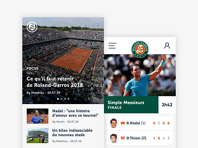 Roland-Garros - Application