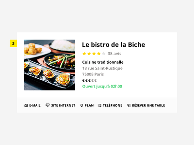 PagesJaunes.fr - Restaurant card jaune pages pages jaunes restaurant summary