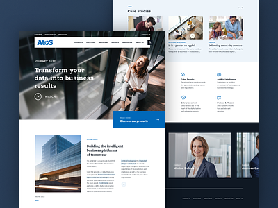 Atos - Home atos business corporate data design ui web webdesign