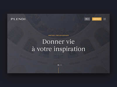 Plendi - Animation animation hero ink ink effect luxe luxury plendi slider vinci web