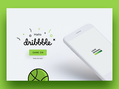 hallo dribbble debuts design dribbble graph green phone profile ui