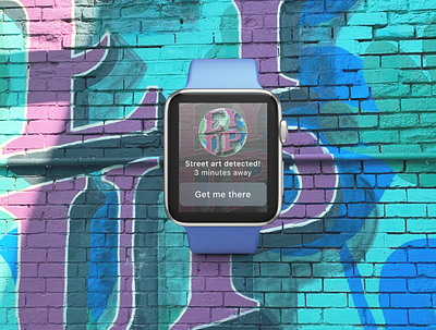 Nudge me: Street Art app apple design applewatch iwatch ui ux uxui vector wallart watchapp