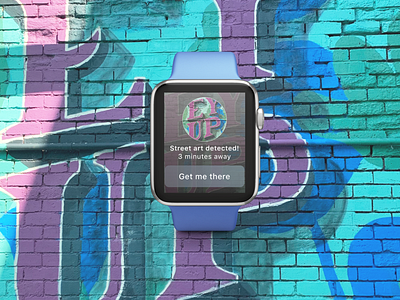 Nudge me: Street Art app apple design applewatch iwatch ui ux uxui vector wallart watchapp