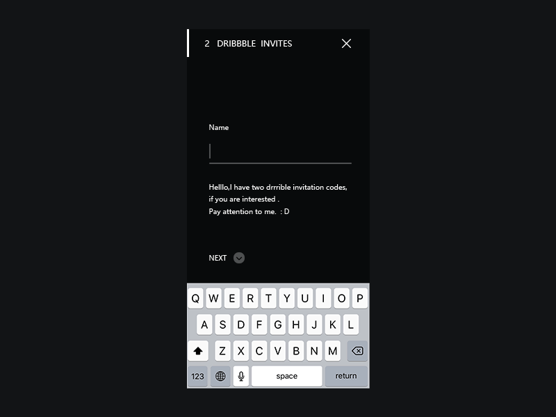 2x Dribbble Invitations dribbble invitation