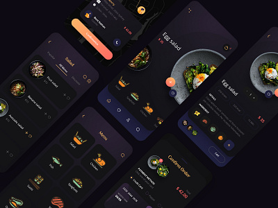 Food Delivery Mobile App app booking creative dark mode delivery delivery app design food food and drink food app iilustration interaction interface ios mobile app restaurant typogaphy ui uidesign ux