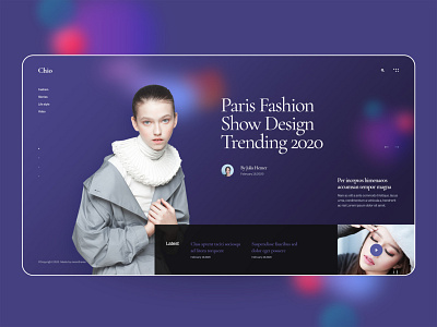 Chio - Fashion Landing Page blog clean colorful creative design fashion header interface landing page magazine minimal news portfolio slideshow template typography ui ui design ux website