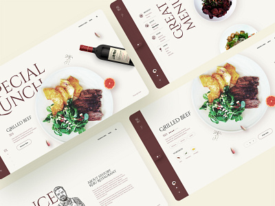 Rebu Restaurant booking breakfast clean creative ecommerce food food and drink interface landing page minimal mobile restaurant template typography ui uidesign ux uxdesign webdesign