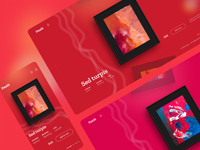 Panchi - Paintings store landing page art creative design draw ecommerce interface landing page minimal mobile painting picture shopping store typography ui ui design ux ux design