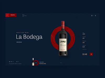 BoWine - Wine Store. creative ecommerce interface landing page minimal shop store template typography ui ui design ui kit ux ux design web design wine winery