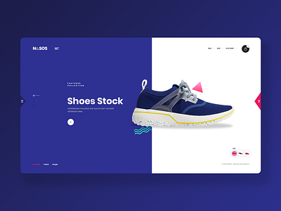 The Ne.Sos fashion landing page shoes shopping templates theme theme design ui ui ux design ux