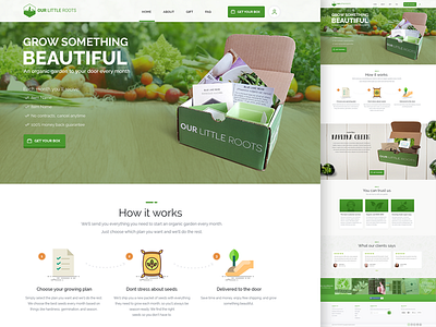 Our Little Roots website concept 99designs concept green plants uidesign uxdesign