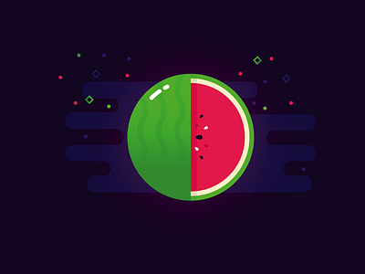 Watermelon 🍉 icon space watermelon watermelon in space