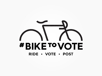 #BikeToVote biking branding campaign cycling design election