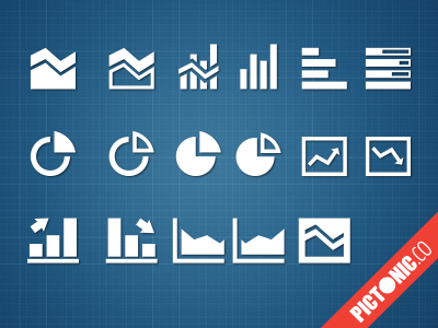 Pictonic - Font Icons: Charts dingbat flat font icon icon set interface monochrome picto pictonic svg ui ux