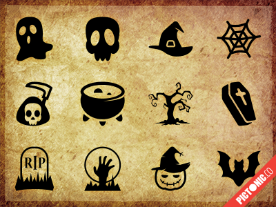 Pictonic - Font Icons: Halloween dingbat flat font icon icon set interface monochrome picto pictonic svg ui ux