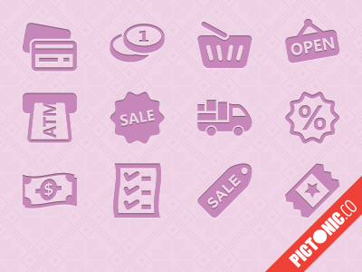 Pictonic - Font Icons: Shopping cart dingbat flat font icon icon set interface money monochrome picto pictonic sale. credit shop shopping svg ui ux