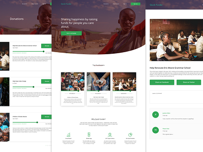 Quick Funder for Charities charity donate give product design ui design ux design