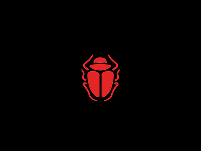 GOONBUG Alternate abstract black branding bug design flat icon lines logo red simple symmetrical vector