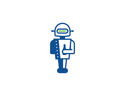 RoboBrew Concept Two beer blue branding brew butler design flat green head lime line logo robo robot simple tall vector white