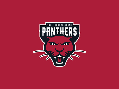 Panthers branding design flat icon illustration logo panther rebrand rebranding school simple vector