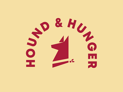 Hound & Hunger bored branding design dog flat food hound hunger icon illustration logo rebrand rebranding sharp simple typography vector