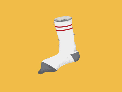 Tubesock bored branding design fuzz hairy icon illustration simple smelly sock stripes texture tube tubesock vector white