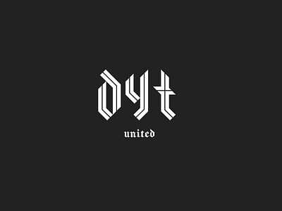DYT black dayton design enough flat icon line logo modern ohio old english simple typography vector white