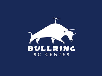 BULLRING RC branding bull design flat icon logo race rc rebrand rebranding ring signal simple typography vector