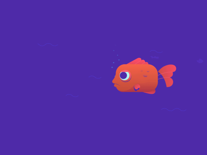 Fish Animation ae animation animation 2d animation after effects character fish flat illustration