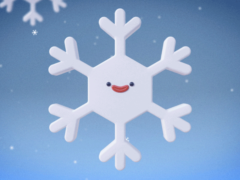 Snowflake animation c4d character cinema 4d cinema4d prorender snowfall snowflake