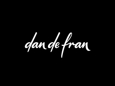 dan de fran brand branding lettering logo script script lettering