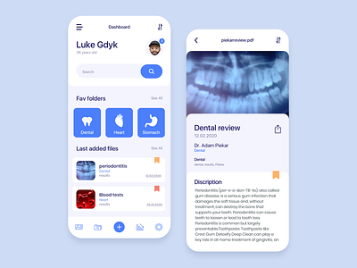 Doctor App - organize documents and results application application design application ui health health app healthcare interface interfaces mobile product design product designs uiux