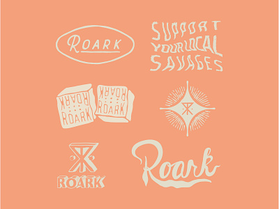 Roark Wordmarks/ Custom Type illustration lockup typography wordmark
