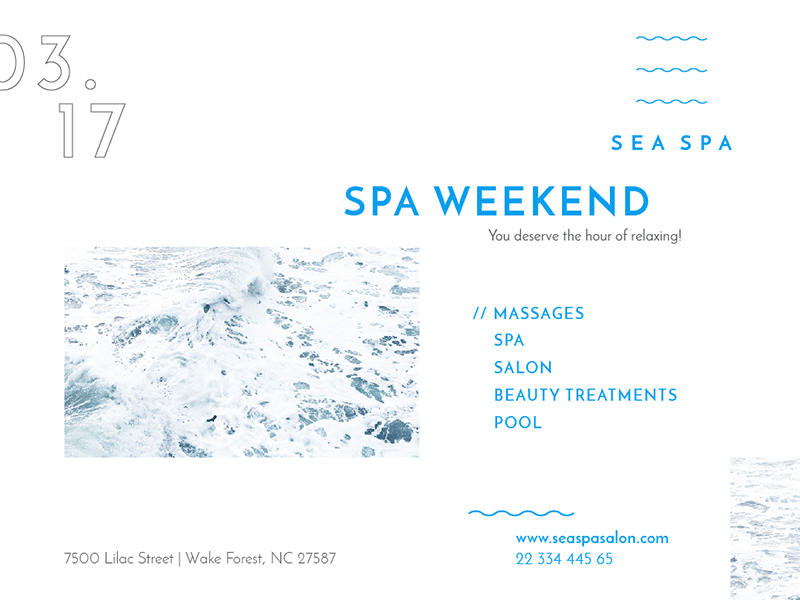 Spa Weekend | Modern and Creative Templates Suite banner branding business card cover envelope flyer folder identity post poster print social media