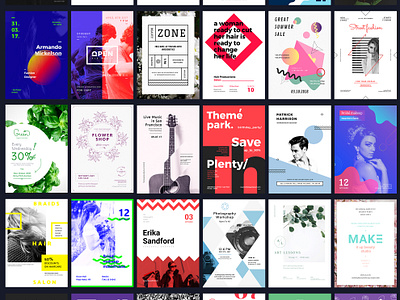 106 Poster Templates Bundle SALE by Amber Graphics on Dribbble