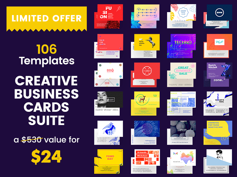 106 in 1 Business Card Bundle SALE business card business card eu business card us business cards template design eu folded modern template us