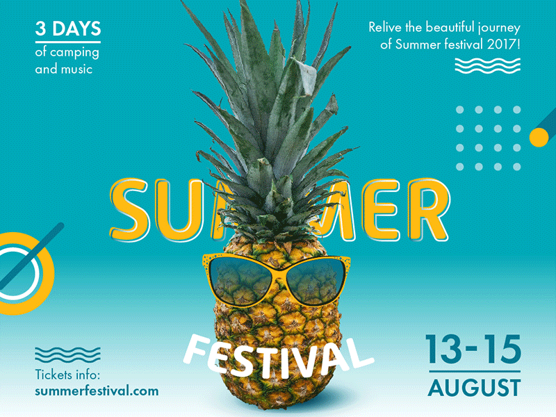 Summer Festival | Modern and Creative Templates Suite banner branding business card cover envelope flyer folder identity post poster print social media