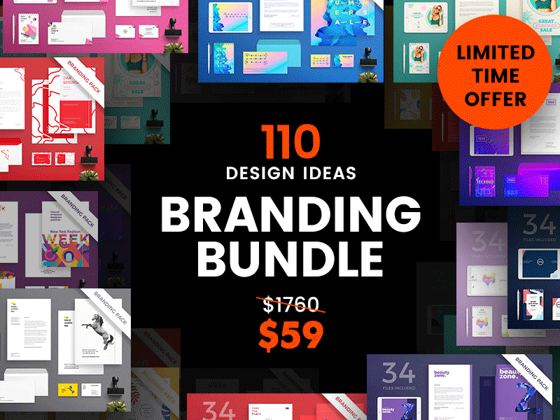 110 in 1 Branding Templates Bundle banner branding business card cover envelope flyer folder identity post poster print social media