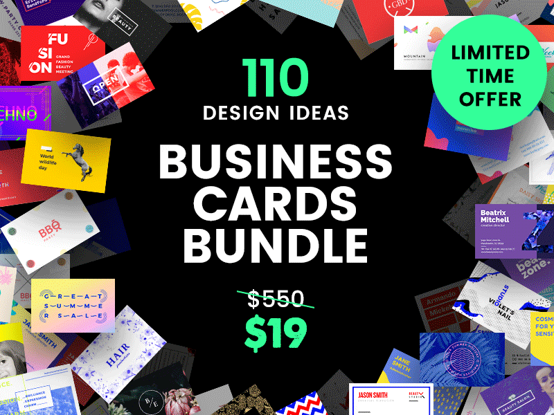 110 in 1 Business Card Bundle